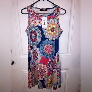 Zesica colorful NWT sleeveless dress size small